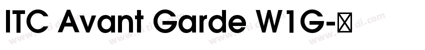 ITC Avant Garde W1G字体转换
